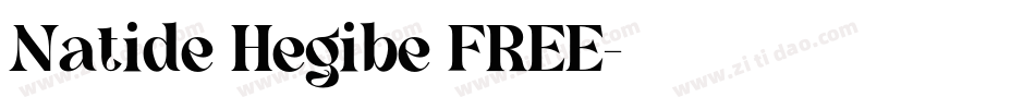 Natide Hegibe FREE字体转换